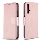 For Huawei Honor 20S Litchi Texture  Pure Color Horizontal Flip PU Leather Case with Holder & Card Slots & Wallet & Lanyard(Rose Gold) - 1