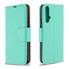 For Huawei Honor 20S Litchi Texture  Pure Color Horizontal Flip PU Leather Case with Holder & Card Slots & Wallet & Lanyard(Green) - 1