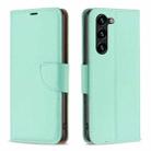 For Samsung Galaxy S23+ 5G Litchi Texture Pure Color Leather Phone Case(Green) - 1