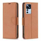 For Xiaomi 12T / 12T Pro / Redmi K50 Ultra Litchi Texture Pure Color Leather Phone Case(Brown) - 1