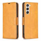 For Samsung Galaxy S23 5G Lambskin Texture Leather Phone Case(Yellow) - 1