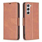 For Samsung Galaxy S23 5G Lambskin Texture Leather Phone Case(Brown) - 1