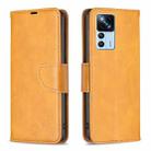 For Xiaomi 12T / 12T Pro / Redmi K50 Ultra Lambskin Texture Leather Phone Case(Yellow) - 1