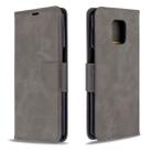 For Xiaomi Redmi Note 9S / Note 9 Pro / Note 9 Pro Max Retro Lambskin Texture Pure Color Horizontal Flip PU Leather Case with Holder & Card Slots & Wallet & Lanyard(Grey) - 1