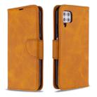 For Huawei P40 Lite Retro Lambskin Texture Pure Color Horizontal Flip PU Leather Case with Holder & Card Slots & Wallet & Lanyard(Yellow) - 1