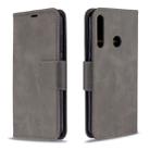 For Huawei P40 Lite E / Y7P Retro Lambskin Texture Pure Color Horizontal Flip PU Leather Case with Holder & Card Slots & Wallet & Lanyard(Grey) - 1