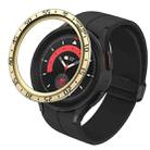 For Samsung Galaxy Watch5 Pro 45mm A Style Dial Steel Protective Frame(Gold) - 1