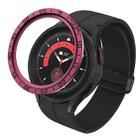 For Samsung Galaxy Watch5 Pro 45mm A Style Dial Steel Protective Frame(Wine Red) - 1