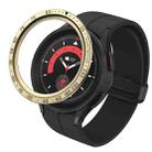 For Samsung Galaxy Watch5 Pro 45mm E Style Dial Steel Protective Frame(Gold) - 1