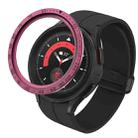 For Samsung Galaxy Watch5 Pro 45mm E Style Dial Steel Protective Frame(Wine Red) - 1