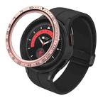 For Samsung Galaxy Watch5 Pro 45mm E Style Dial Steel Protective Frame(Rose Pink) - 1