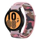 For Samsung Galaxy Watch5 40mm/44mm / Watch5 Pro Camo Nylon Loop Watch Band(Pink Camouflage) - 1