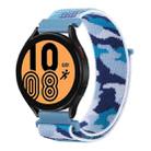For Samsung Galaxy Watch5 40mm/44mm / Watch5 Pro Camo Nylon Loop Watch Band(Blue Camouflage) - 1