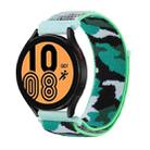 For Samsung Galaxy Watch5 40mm/44mm / Watch5 Pro Camo Nylon Loop Watch Band(Dark Green Camouflage) - 1