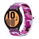 For Samsung Galaxy Watch5 40mm/44mm / Watch5 Pro Camo Nylon Loop Watch Band(Purple Camouflage) - 1