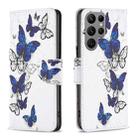 For Samsung Galaxy S23 Ultra 5G Colored Drawing Pattern Leather Phone Case(Butterflies) - 1