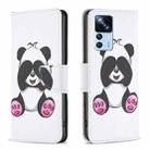 For Xiaomi 12T / 12T Pro / Redmi K50 Ultra Colored Drawing Pattern Leather Phone Case(Panda) - 1