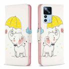For Xiaomi 12T / 12T Pro / Redmi K50 Ultra Colored Drawing Pattern Leather Phone Case(Umbrella Elephant) - 1