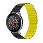 For Samsung Galaxy Watch5 40mm/44mm / Watch5 Pro Two-color Silicone Magnetic Watch Band(Black Yellow) - 1