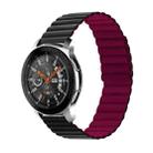 For Samsung Galaxy Watch5 40mm/44mm / Watch5 Pro Two-color Silicone Magnetic Watch Band(Black Wine Red) - 1