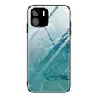 For Xiaomi Redmi A1 4G Marble Pattern Glass Phone Case(Green Ocean) - 1