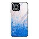 For Honor X8 Marble Pattern Glass Phone Case(Ocean Waves) - 1