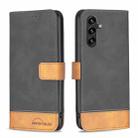 For Samsung Galaxy A14 5G BF11 Color Matching Skin Feel Leather Phone Case(Black) - 1