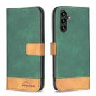 For Samsung Galaxy A14 5G BF11 Color Matching Skin Feel Leather Phone Case(Green) - 1