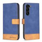 For Samsung Galaxy S23+ 5G BF11 Color Matching Skin Feel Leather Phone Case(Blue) - 1