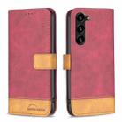 For Samsung Galaxy S23+ 5G BF11 Color Matching Skin Feel Leather Phone Case(Red) - 1