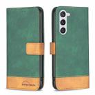 For Samsung Galaxy S23 5G BF11 Color Matching Skin Feel Leather Phone Case(Green) - 1