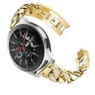 For Samsung Galaxy Watch5 40mm/44mm / Watch5 Pro Row Diamonds Denim Chain Watch Band(Gold) - 1