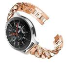 For Samsung Galaxy Watch5 40mm/44mm / Watch5 Pro Row Diamonds Denim Chain Watch Band(Rose Gold) - 1