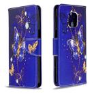 For Xiaomi Redmi Note 9S / Note 9 Pro / Note 9 Pro Max Colored Drawing Horizontal Flip Leather Case with Holder & Card Slots & Wallet(Purple Butterfly) - 1