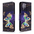 For Huawei P40 Lite Colored Drawing Horizontal Flip Leather Case with Holder & Card Slots & Wallet(Big Butterfly) - 1