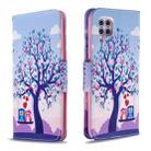For Huawei P40 Lite Colored Drawing Horizontal Flip Leather Case with Holder & Card Slots & Wallet(Two Owls) - 1