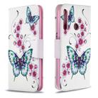 For Huawei P40 Lite E / Y7P Colored Drawing Horizontal Flip Leather Case with Holder & Card Slots & Wallet(Peach Blossom and Butterfly) - 1