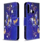 For Huawei P40 Lite E / Y7P Colored Drawing Horizontal Flip Leather Case with Holder & Card Slots & Wallet(Purple Butterfly) - 1