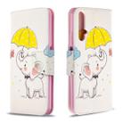 For Huawei Honor 20S Colored Drawing Horizontal Flip Leather Case with Holder & Card Slots & Wallet(Elephant under the Umbrella) - 1