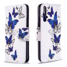 For Huawei Honor 20S Colored Drawing Horizontal Flip Leather Case with Holder & Card Slots & Wallet(Butterflies) - 1