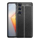 For Samsung Galaxy S23 5G Litchi Texture Shockproof TPU Phone Case(Black) - 1