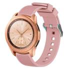 For Samsung Galaxy Watch5 40mm/44mm / Watch5 Pro 20mm Vertical Grain Silicone Watch Band(Pink) - 1