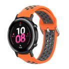 For Huawei Watch GT2 42MM 20mm Clasp Two Color Sport Watch Band(Orange + Grey) - 1