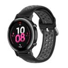 For Huawei Watch GT2 42MM 20mm Clasp Two Color Sport Watch Band(Black + Grey) - 1