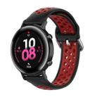 For Huawei Watch GT2 42MM 20mm Clasp Two Color Sport Watch Band(Red + Black) - 1