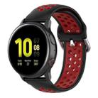 For Galaxy Watch Active2 / Active 20mm Clasp Two Color Sport Watch Band(Red + Black) - 1