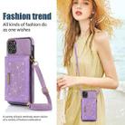 For iPhone 11 Pro Three-fold RFID Leather Phone Case with Lanyard(Purple) - 5
