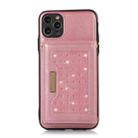 For iPhone 11 Pro Max Three-fold RFID Leather Phone Case with Lanyard(Rose Gold) - 2
