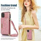For iPhone 11 Pro Max Three-fold RFID Leather Phone Case with Lanyard(Rose Gold) - 6