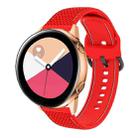 For Samsung Galaxy Watch5 40mm/44mm / Watch5 Pro Two-color Stitching Silicone Watch Band(Red) - 1